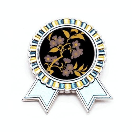Broche fleur noire culture japonaise idéale pour sublimer un manteau d'hiver