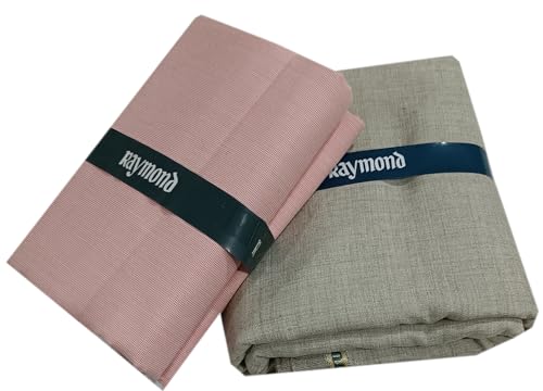 Image of Raymond Premium Unstitched Formal Shirt Fabric, Cotton Blend Stripes, 150 x 150 cm, Regular Fit, Professional Wear Collection