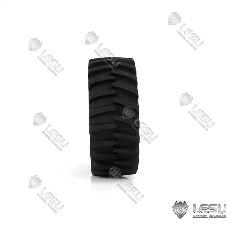 TOUCAN RC HOBBY Toucna RC Hobby - 1 paio di pneumatici LESU in gomma da 112,9 mm per modellini RC 1/16, trattore