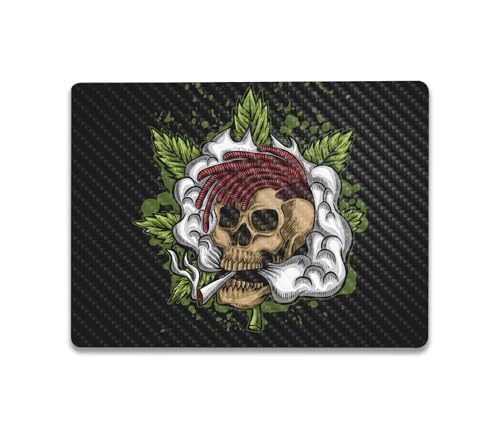 Image of MightySkins Carbon Fiber Skin Compatible with Microsoft Surface Laptop Go 3 (2023) Full Wrap Kit - Death by Ganja | Protective Durable Textured Carbon Fiber Finish | Made in The USA