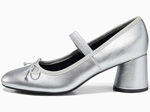 Coutgo Womens Mary Jane Shoes Bowknot Ballet Pumps Closed Toe Chunky Low Heels Dress Casual Wedding Shoes2