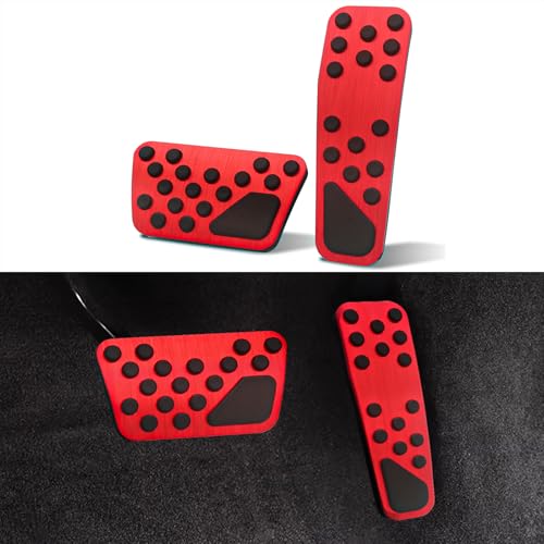 Image of Gas and Brake Pedal Cover Compatible for Dodge Challenger Accessories 2008-2024, Compatible for Dodge Charger Accessories 2011-2022 2023, for Chrysler 300 /300C Foot Pad Cap No Drill