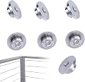 Muzata Cable Railing Protective Protector Plug Insert Sleeves Grommet T316 Stainless Steel for 1/8" Wire Rope Metal Posts, Deck, Balustrade, Marine Grade 40Pack CR72, Series CD1 CD2 CP1