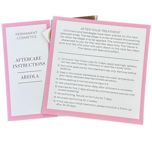 Breast Cancer Tattoo Aftercare Card