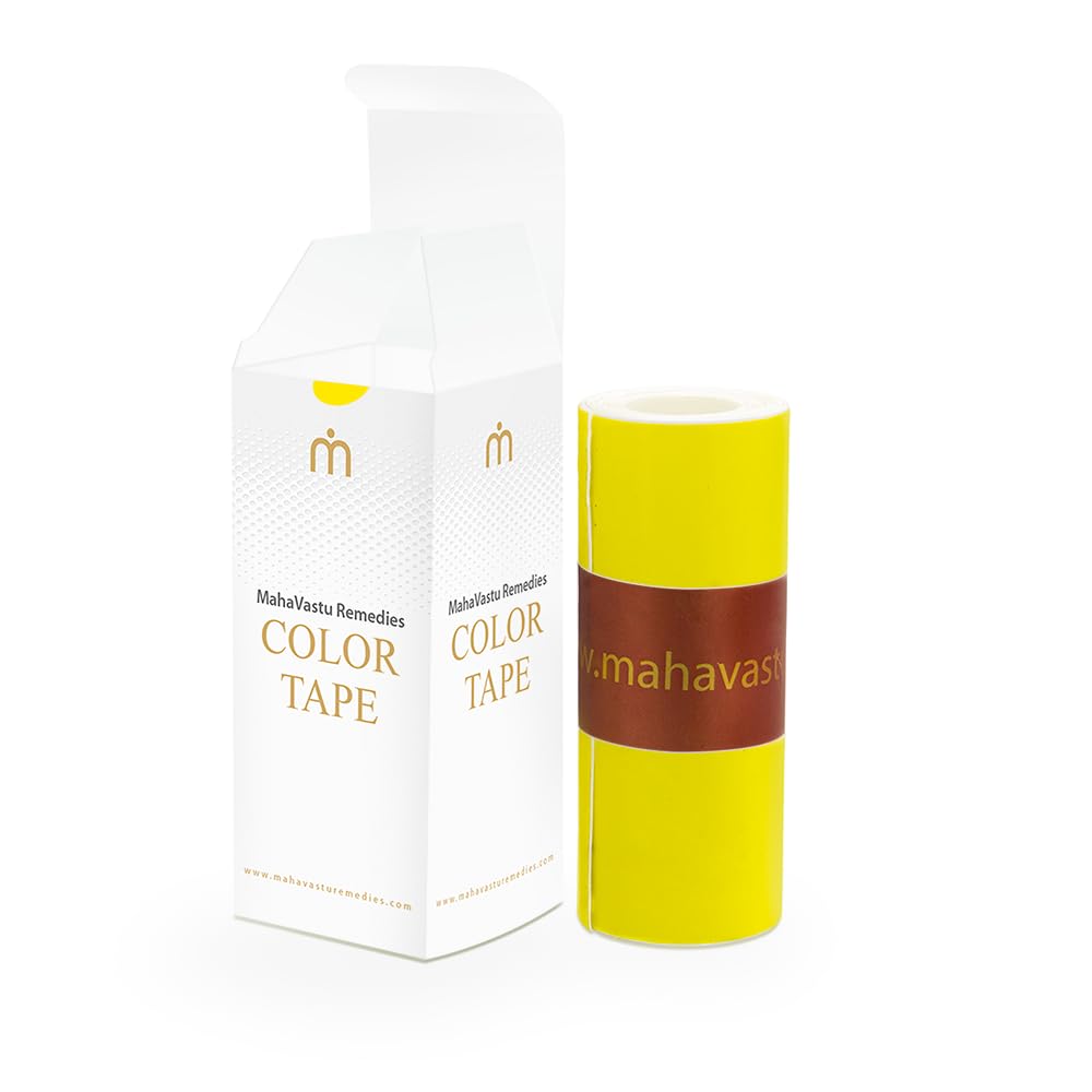 MahaVastu Tape for Vastu Remedy | Vastu Tape 3" - Water Proof Vinyl | for Treating Toilet and Negative-Entry Vastu-Dosha (Yellow, 8ft)-picture-36