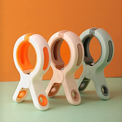 6 mollette per asciugamani, con presa forte, grandi clip per asciugamani da spiaggia, per sedie a sdraio, in plastica, antiscivolo, grandi e resistenti, per stendere il bucato