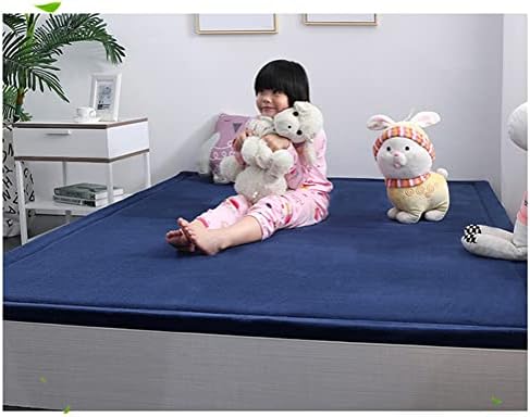 Joydec Large Foldable Baby Play Mat, Crawling Mat for Infant and Toddlers, Extra Soft Activity Floor Mat for kids Playroom Bedroom, Blue, 180x200cm