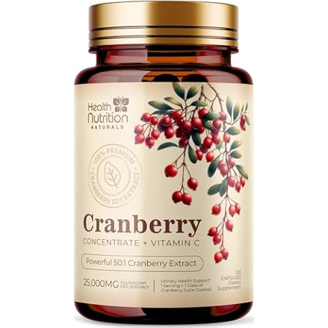 Cranberry Pills with Vitamin C - Health Nutrition Naturals Cover
