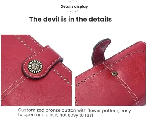 Civilizek/Beyonddraw Women's Fashion Zipper Wallet, Large Capacity Long Purse, Multiple Card Slots, Durable Elegant (Black)3