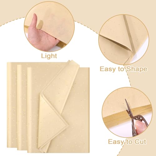 Acsatont 30 Blatt Glitter Seidenpapier zum Einwickeln, Seidenpapier Braun 50x70 cm, Glitzerpapier Tissue Paper für Blumenstrauß, Geschenkverpackungen Füller, Kunsthandwerk (Glitzerbraun)