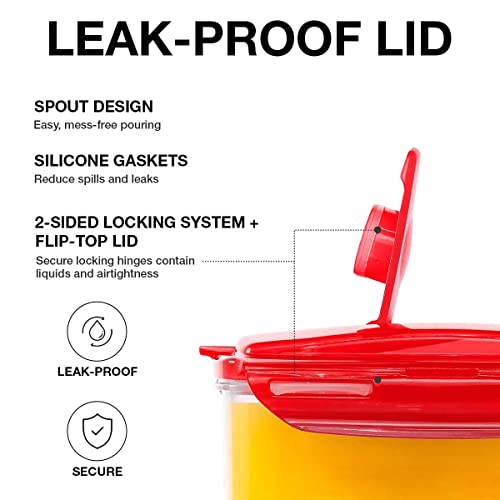 image for LocknLock Aqua Fridge Door Water Jug with Handle BPA Free Plastic Pitc