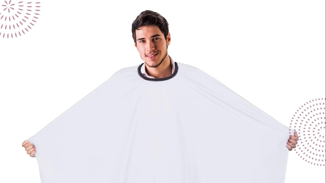 Gypsy 20 Pcs Disposable Apron, Hair Cutting Cape | Single Use Hair Cutting Sheets For Salon,Barber Shop,Beauty Parlour | Hair Dressing Barber Apron for Men,Women & Kids | Colour - White-image-3