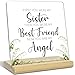 Sympathy Gifts for Loss of Sister,You Are My Angel Acrylic Plaque,Bereavement Gift for Home Office Desk Decor