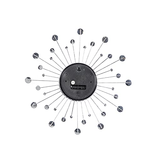 Deco 79 Glam Metal Abstract Wall Clock, 15" X 2" X 15", Silver #TOP6