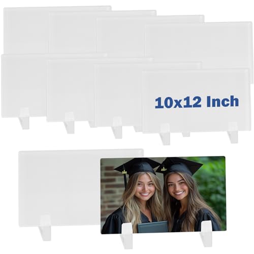 Sublimation Glass Photo Blanks 10 PCS 10X12 Inch for Personiazed Crystal Sheets Plaque 10 10X12 Inch