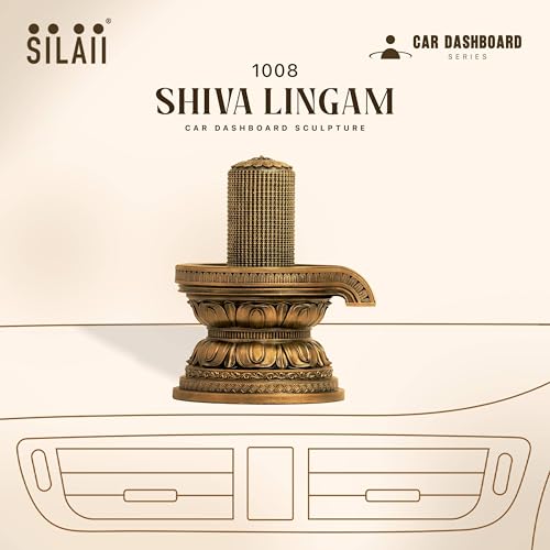 Image of SILAII 1008 Shiva Lingam Car Dashboard Sculpture - Mini Shivling Idol for Car Decor | Lord Shiva Statue for Home, Office & Gift | 3 Inch Religious Showpiece