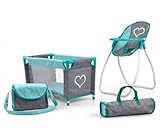 Milly Mally Elsa Prestige Mint - Set di bambole, letto, barella, altalena