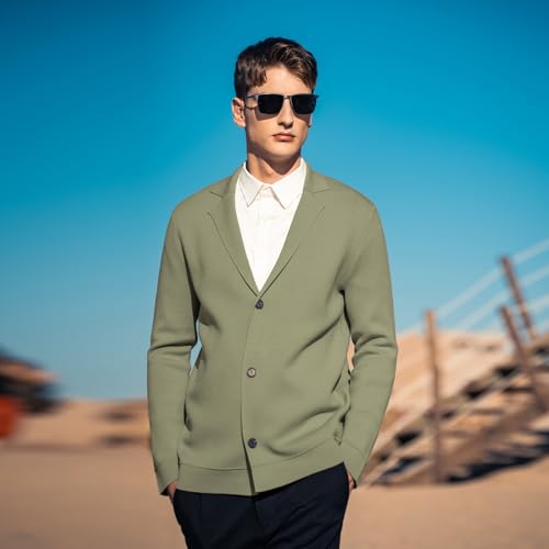 New Sweater V-Neck Solid Color Cardigan Sweater Men's Lazy Style Jacket Clip2