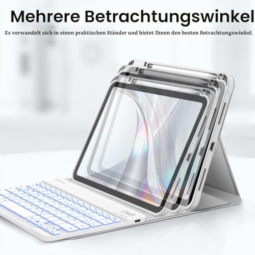 FINTIE Hülle mit Tastatur für iPad A16 11 Generation/10 Gen (11/10.9 Zoll) – Ansicht 4