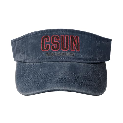 Cal State Northridge Matadors CSUN Sport Sun Visor Hats Cotton Empty Top Baseball Cap Navy Blue