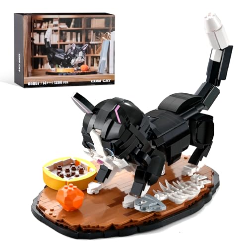 XITALAXU Tuxedo Cat Building Sets for Adult,Animal Black Cat Building