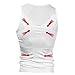 Tirain Men Compression Top Underwear Body Slimming Shaper Tank Vest Shapewear (XXL, White)