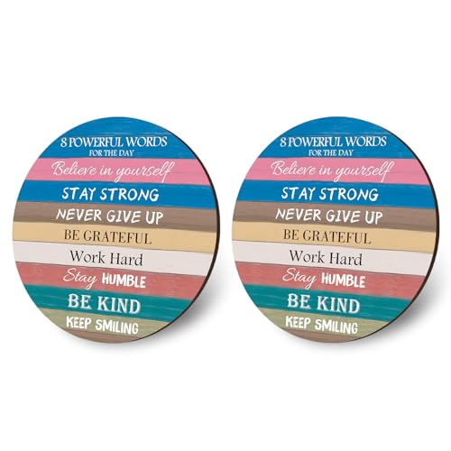 Motivational Desk Decor & Gift Set (2 Coasters)