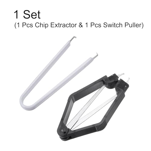 Image of uxcell IC Chip Extractor 100mm Stainless Steel with U Shape IC Chip Switch Puller White for Component Motherboard, 2pcs