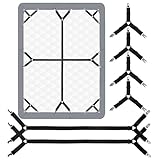 Nougte 6PCS Bed Sheet Straps, Fitted Sheet Straps, Adjustable Sheet Clips, Fits of Mattresses, Enhance Your Sleeping Experience