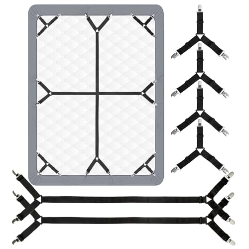 Nougte 6PCS Bed Sheet Straps, Fitted Sheet Straps,...