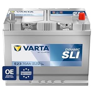 VARTA Automotive DYNAMIC SLI (E23) 12V 70Ah 630A - Nassbatterie KFZ mit Standardausstattung & ohne Start-Stopp System - Starterbatterie für einfachen Energiebedarf - Bleisäurebatterie wartungsfrei