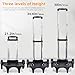 Backpack Trolley, Wheeled Cart Aluminum Alloy,Luggage Cart with 2 Large Tank Wheels,Folding Hand Truck with Luggage Straps for Bags,Lunch Backpack,Golf Bag,Teenagers,Adults,School,Travel