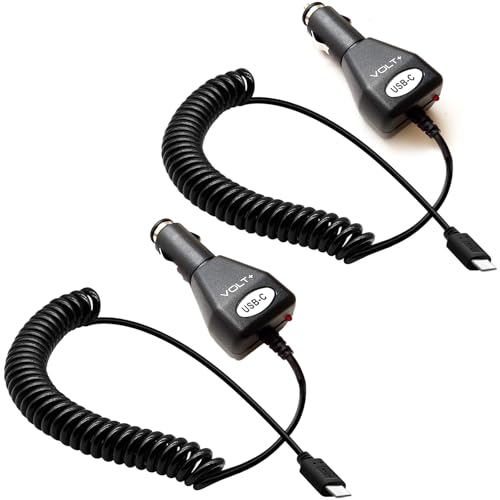 VOLT+ Fast 3A Quick Car Charger Compatible with Google Nexus 6 32GB Plus Full Heavy Duty Original Vehicle Tested!, Black, VP-2055