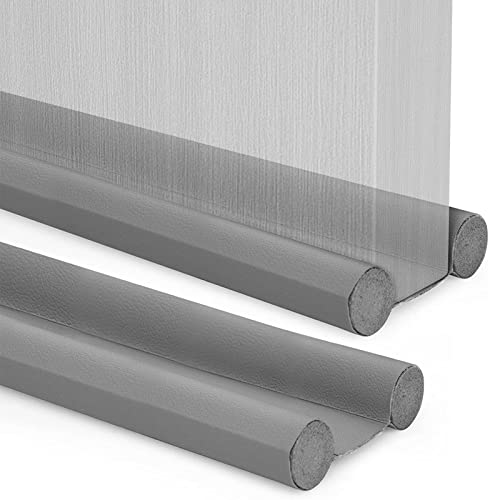 FENGCHUANG Joint de Porte de Qualité Supérieure Bloque Porte, Porte Adhésive Anti Courants Dair, Joint de Porte Antiparasitaire, Bande Exclusion de Courants Dair pour Portes (95cm, Gris)