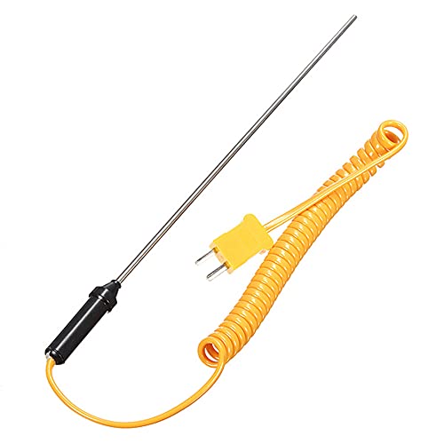 Termocoppia di tipo K con sensore di temperatura della sonda da 100mm 150mm 200mm 300mm da 0 a 300 ° c connettore Standard in miniatura da 1 metro 1420 Termocoppia di tipo K con sensore di temperatura della sonda da 100mm 150mm 200mm 300mm da 0 a 300 ° c connettore Standard in miniatura da 1 metro 1420