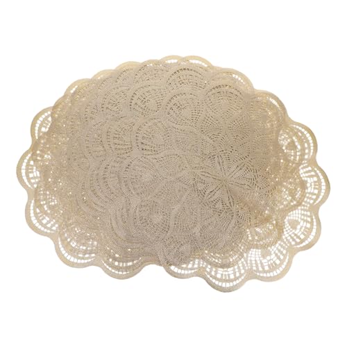 CRILSTYLEO 8 Uds Manteles Individuales Navideños Manteles Individuales Redondos Decoraciones Tapetes para Cenar Centros De Mesa Navideños Adornos De Navidad Decoración De Mesa Redonda