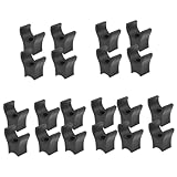 DEARMAMY 5 Sätze Rollstuhlstützblock E Führung Rollstuhlsitz Mobilität Abs-kunststoff Black 4 Stücke * 5