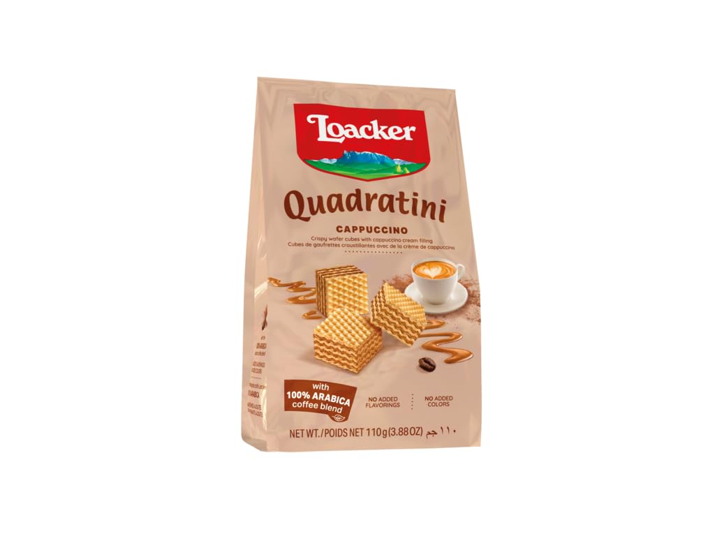 Quadratini Cappuccino Wafer, 110 g
