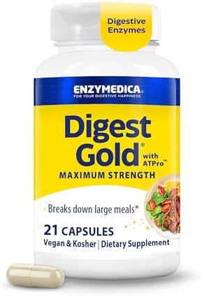 Enzymedica Digest Gold + ATPro, Maximum Strength Enzyme Formula, ...