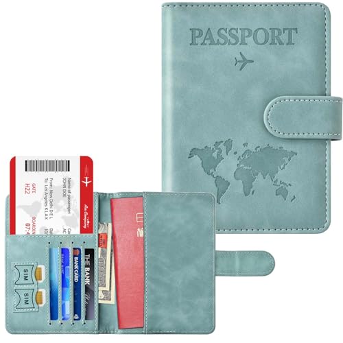 海外旅行用 スキミング防止パスポートカバー 多機能タイプ