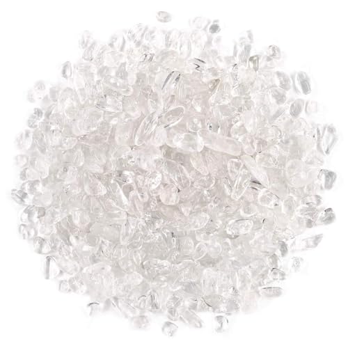 Image of WAYBER 2 Lbs /920g Natural White Clear Quartz Crystal Stones Irregular Aquarium Pebble Decorative Rocks Gravels Sands for Turtle Tank / /Terrarium /Flowerpot /Vase Decoration (Fill 2 Cups)