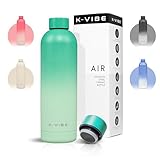 K-VIBE Isolierte Trinkflasche 750 ml – Edelstahl Thermosflasche doppelwandig...