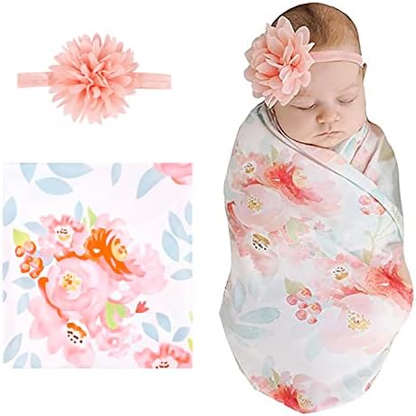 Muratomedo Newborn Baby Blanket Baby Receive Blanket Swaddling Blanket Printed Baby Swaddle Receive Blanket