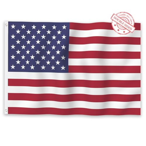 Aoihrraan American Flag 120x180cm Doppio Lato Colori Vibranti Usa Bandiera Per All'Aperto Celebrazioni Porch Decor Stati Uniti Bandiere Banner Con 2 Robusti Grommets