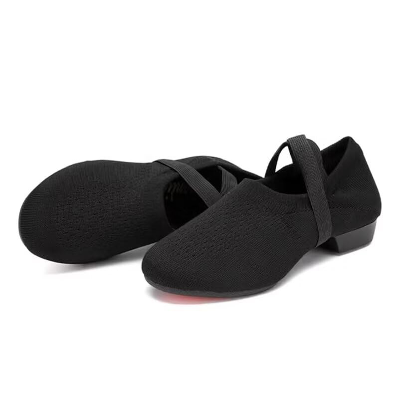 Women's Low Heel Breathable Dance Shoes for Indoor Yoga Ballet Exercise