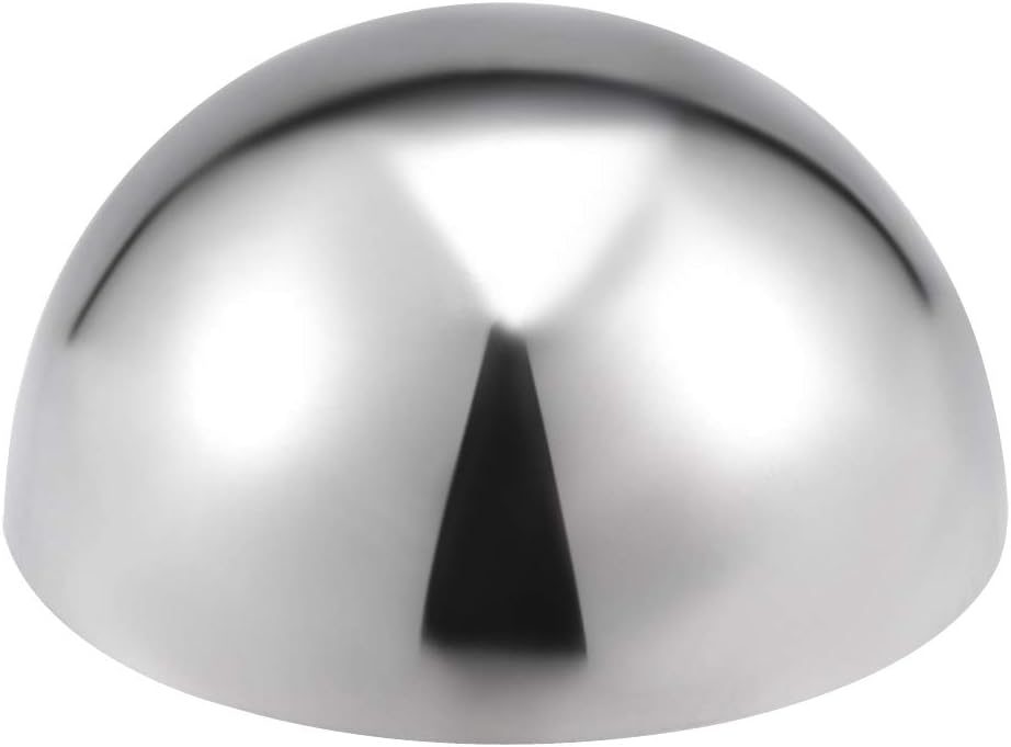 uxcell 101mm Dia 304 Stainless Steel Hollow Cap Ball Hemisphere Spheres for Handrail Stair Newel Post 2pcs