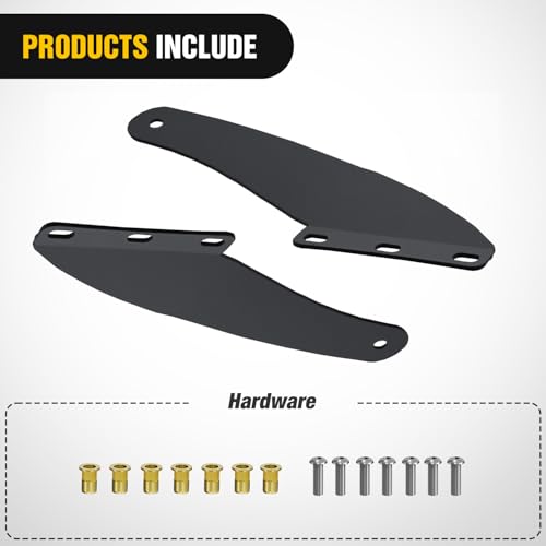Image of Nilight 50 Inch Curved Light Bar Bracket for Ford Ranger 1993-2011 Pickup | for Ford Ranger 1993-2011 Pickup 4-Door or 2-Door, Upper Windshield Roof Cab Brackets