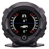 MoremoQQ ヘッドアップディスプレイ X95 多機能メーター コンパス 多機能ヘッドアップディスプレイ 傾斜計 スロープゲージ GPS スピードメーター 走行距離 車載デジタルゲージ クリアディスプレイ オフロード専用 (A)
