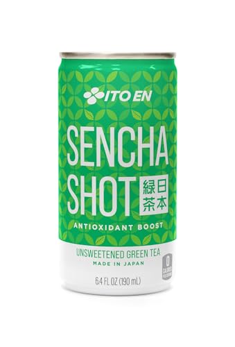 Ito En Sencha Shot, Japanese Green Tea, 6.4 Ounce (Pack of 30), Unsweetened, Zero Calories