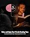 HIONXMGA Book Reading Light,Silent Touch Lamp for in Bed,Rechargeable Clip on Booklight with 3 Amber Colors & Precise Dimming Night Reading,Best Gift Lovers,Kids,Pink,(SD-10)